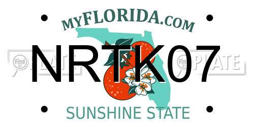 NRTK07 Florida License Plate