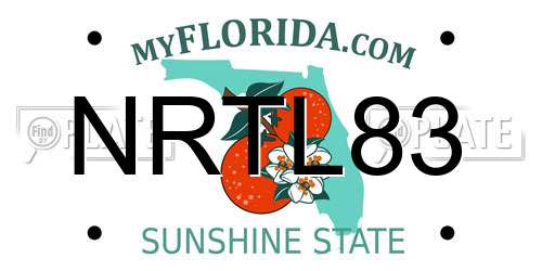 NRTL83 Florida License Plate