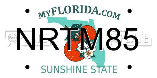 NRTM85 Florida License Plate