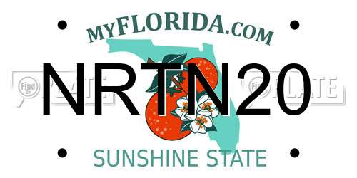 NRTN20 Florida License Plate