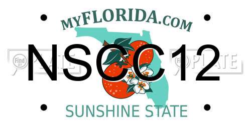NSCC12 Florida License Plate