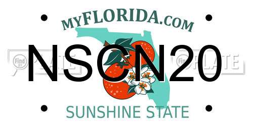 NSCN20 Florida License Plate