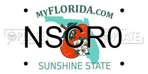 NSCR0 Florida License Plate