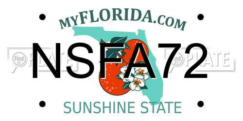 NSFA72 Florida License Plate