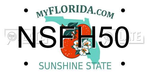 NSFH50 Florida License Plate