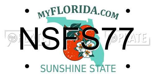 NSFS77 Florida License Plate