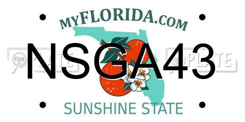 NSGA43 Florida License Plate