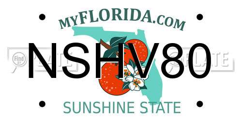 NSHV80 Florida License Plate
