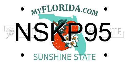 NSKP95 Florida License Plate