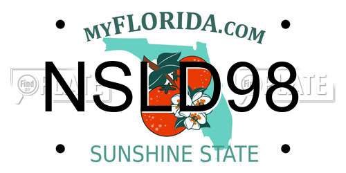 NSLD98 Florida License Plate