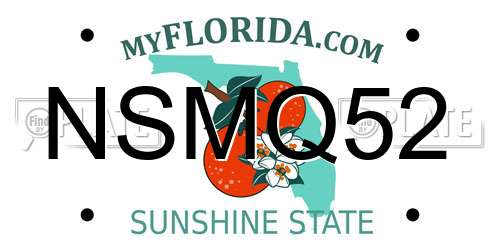 NSMQ52 Florida License Plate
