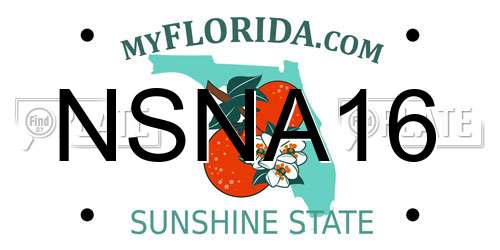 NSNA16 Florida License Plate