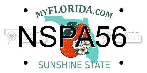 NSPA56 Florida License Plate
