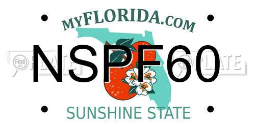 NSPF60 Florida License Plate