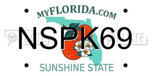 NSPK69 Florida License Plate