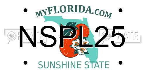 NSPL25 Florida License Plate