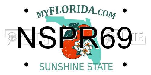 NSPR69 Florida License Plate