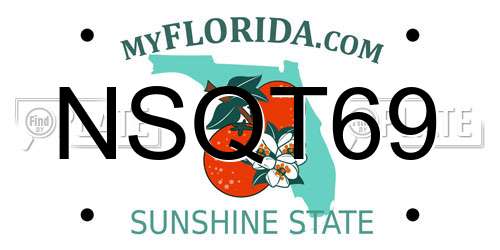 NSQT69 Florida License Plate
