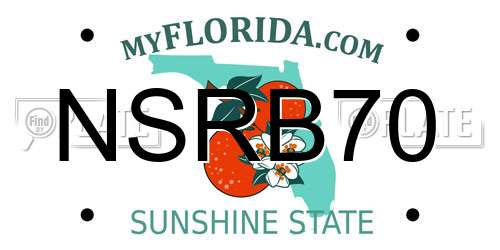 NSRB70 Florida License Plate