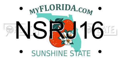NSRJ16 Florida License Plate
