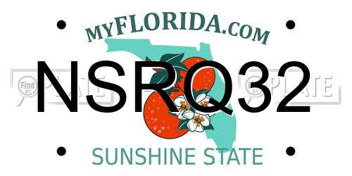 NSRQ32 Florida License Plate