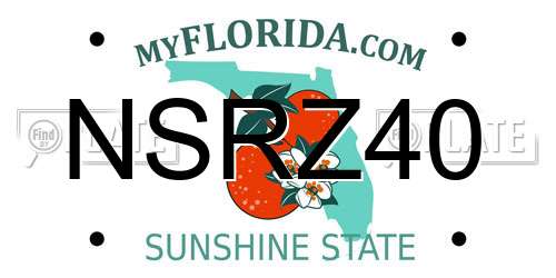 NSRZ40 Florida License Plate