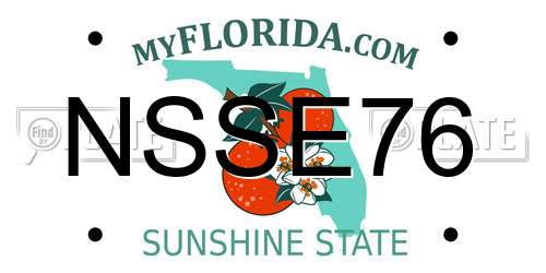 NSSE76 Florida License Plate