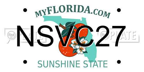 NSVC27 Florida License Plate