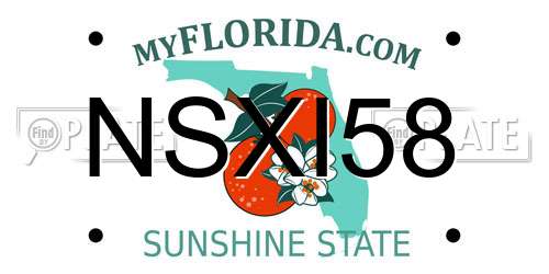NSXI58 Florida License Plate