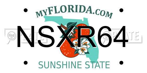 NSXR64 Florida License Plate