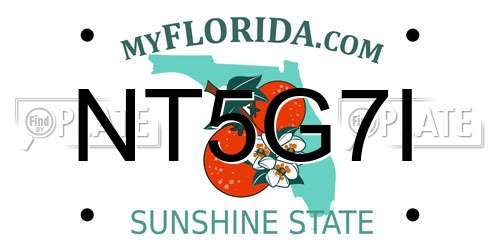 NT5G7I Florida License Plate