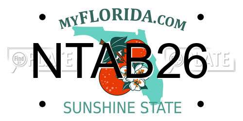 NTAB26 Florida License Plate
