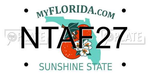 NTAF27 Florida License Plate