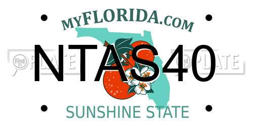 NTAS40 Florida License Plate