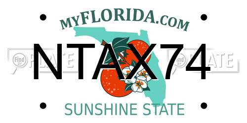 NTAX74 Florida License Plate