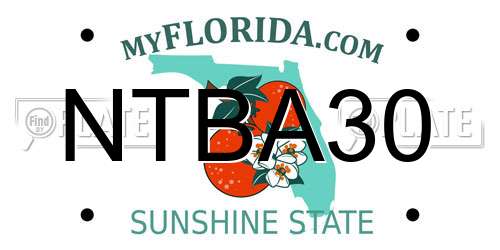 NTBA30 Florida License Plate