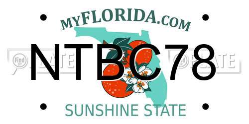 NTBC78 Florida License Plate