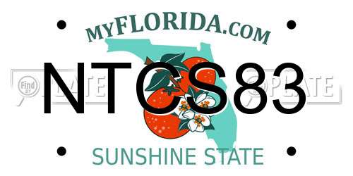 NTCS83 Florida License Plate