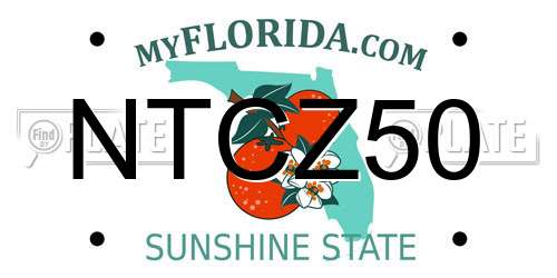NTCZ50 Florida License Plate