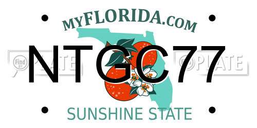 NTGC77 Florida License Plate