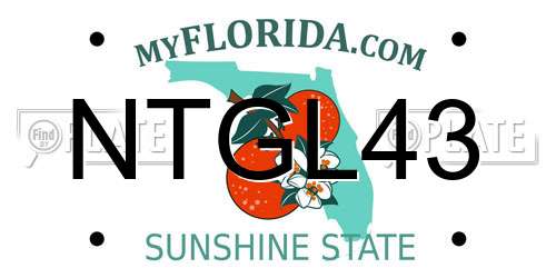 NTGL43 Florida License Plate