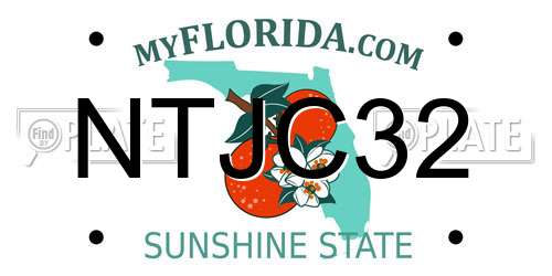 NTJC32 Florida License Plate
