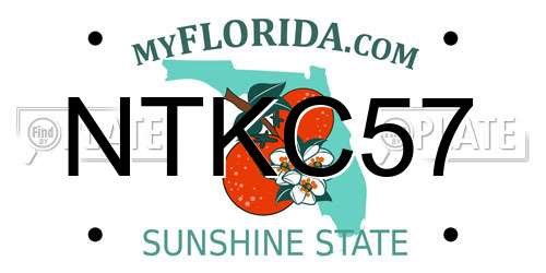 NTKC57 Florida License Plate
