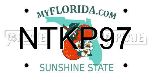 NTKP97 Florida License Plate
