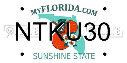 NTKU30 Florida License Plate
