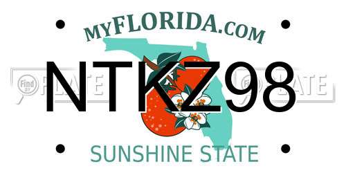 NTKZ98 Florida License Plate