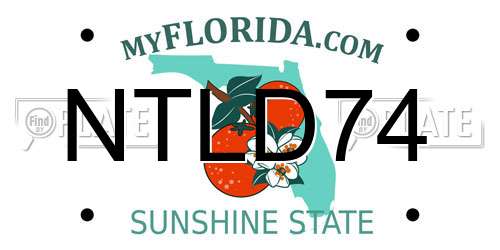 NTLD74 Florida License Plate