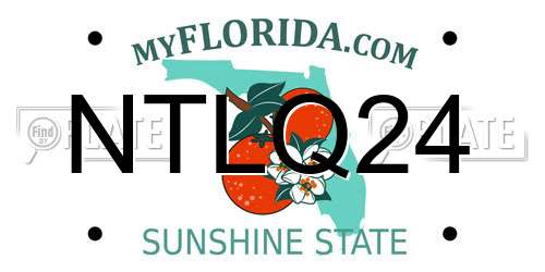 NTLQ24 Florida License Plate