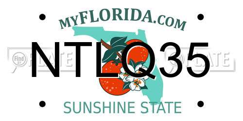 NTLQ35 Florida License Plate