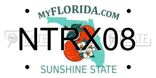 NTRX08 Florida License Plate